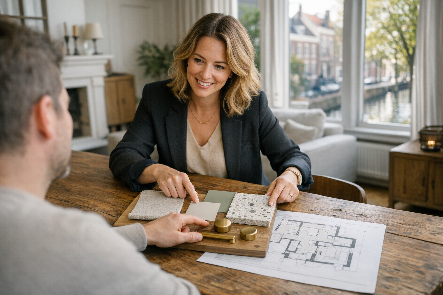 Interieurontwerper aan het werk in Den Bosch